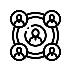Fototapeta premium coordination line icon