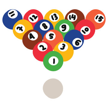 billiard ball vector element illustration