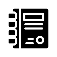 Fototapeta premium agenda glyph icon