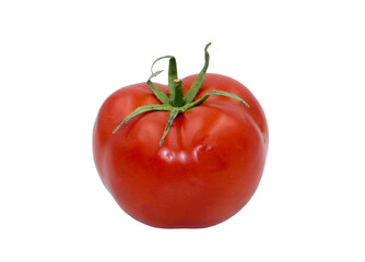 A red tomato harvested in the autumn