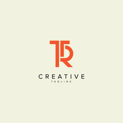 Alphabet TR RT letter modern monogram style logo vector template - obrazy, fototapety, plakaty
