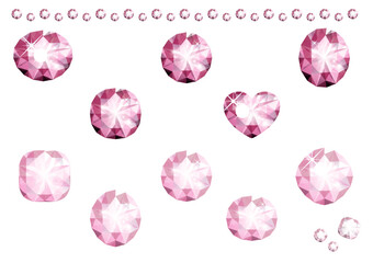 輝くピンクダイヤモンドのベクター素材