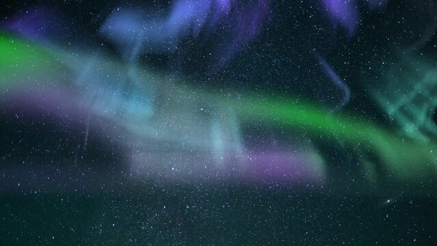 Aurora and Andromeda Galaxy in Milky Way Time Lapse Enchanted Nightfall