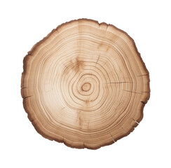 cutting down a tree. round cut of a tree with annual rings. lumber, wood