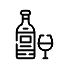 alcoholic line icon