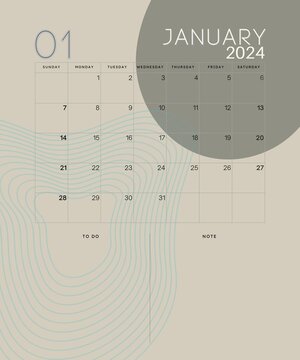 january 2024 weekly planner background boho