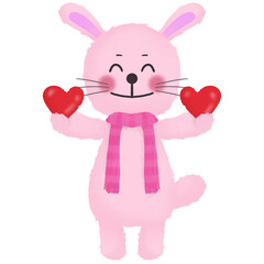 bunny with heart