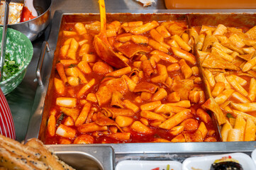 Korean traditional street food. Tteokbokki