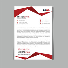 Creative and modern corporate business latterhead a4 layout template design