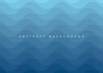 Poster Im Rahmen abstract blue sea waves pattern background © farid