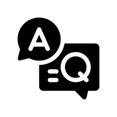 qa glyph icon