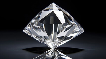 A breathtaking crystal-clear diamond, exuding unparalleled brilliance. Sparkling, flawless, precious stone, luxury, elegance, captivating. Generated by AI.