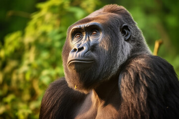 gorilla habitat in the forest