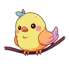 cute little chicken cartoon vector illustration graphic design.
