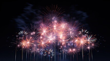 Magnificent, fireworks extravaganza, explosive beauty, nighttime illumination, vibrant display, celebratory showcase. Generated by AI.
