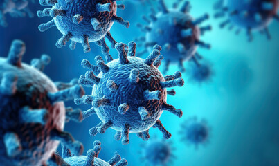 Coronavirus outbreak microscopic view of dangerous virus