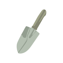 small garden shovel flat illustration
