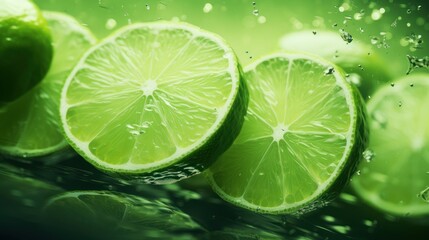Lime sliced background. Advertising design, Creative fruit concept