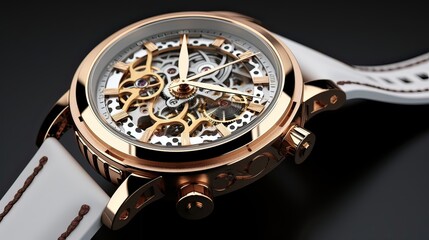 Precision timekeeping, intricate mechanisms, horological excellence, elegant design, luxury timepiece. Generated by AI.