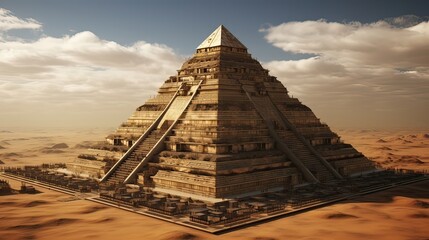 Sphinx-guarded, architectural wonder, historical edifice, tomb of kings, ancient marvel. Generated by AI.