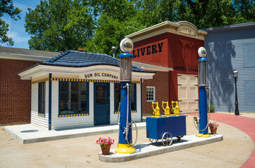 Historic Buildings at Carillon Historical Park, Museum in Dayton, Ohio, USA