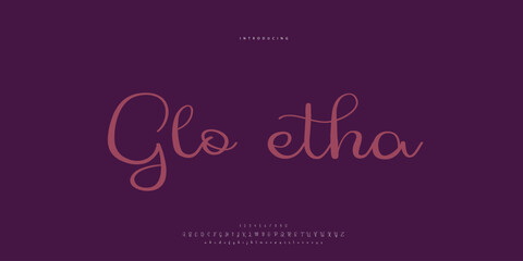 Abstract Fashion font alphabet. Minimal modern urban fonts for logo, brand etc. Typography Calligraphy typeface uppercase lowercase and number. vector illustration