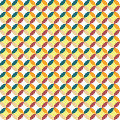 Web 80s style pattern. Circles and shapes.