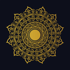 Luxury mandala background with golden arabesque pattern Arabic Islamic east style. Decorative mandala for print, poster, cover, brochure, flyer, banner, and your desired ideas. Mandala for Henna.