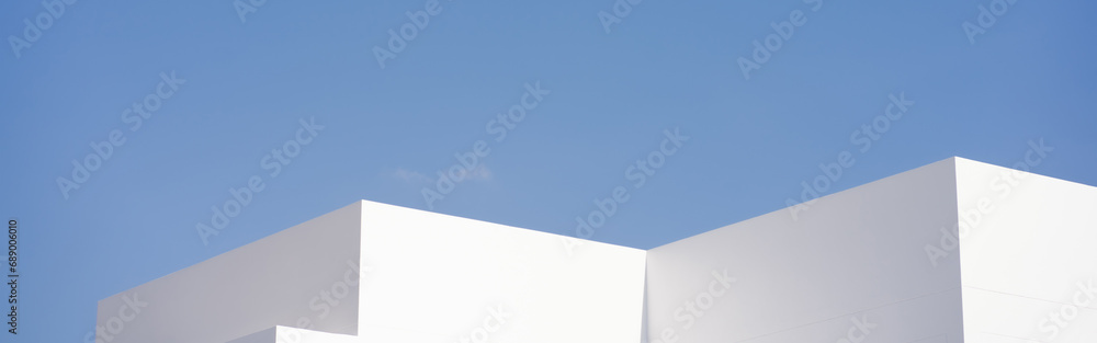 Canvas Prints web banner architecture and landscape concept with white building with clear sky background
