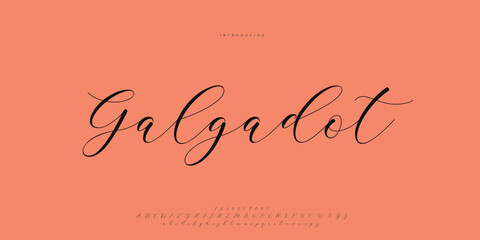 Abstract Fashion font alphabet. Minimal modern urban fonts for logo, brand etc. Typography Calligraphy typeface uppercase lowercase and number. vector illustration