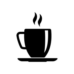 Coffee cup icon. Cup of hot drink, mug of coffee, tea etc. Coffee cup with steam vector icon.