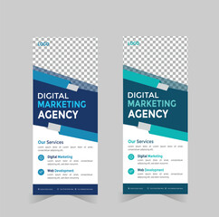 Roll up banner design template, vertical, abstract background, pull up design, modern x-banner, rectangle size.