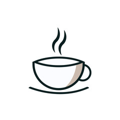 coffee cup icon vector set