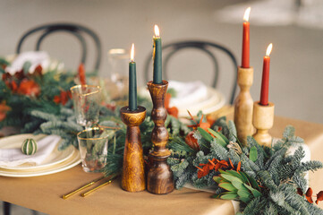 still life with candles and flowers