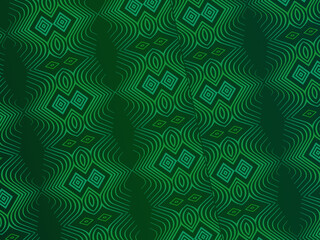 Fototapeta premium Green background with abstract stripes pattern. Modern cover design with gradient red color.