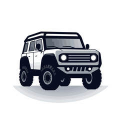 SUV in cartoon, doodle style. Isolated 2d vector illustration in logo, icon style, Eps 10. AI Generative
