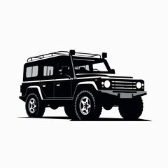 SUV in cartoon, doodle style. Isolated 2d vector illustration in logo, icon style, Eps 10. AI Generative