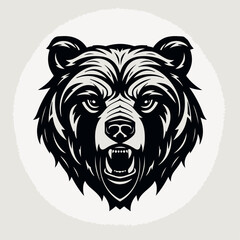 Bear in cartoon, doodle style. Isolated 2d vector illustration in logo, icon, sketch style, Eps 10. AI Generative