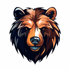 Bear in cartoon, doodle style. Isolated 2d vector illustration in logo, icon, sketch style, Eps 10. AI Generative