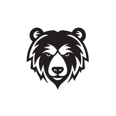 Bear in cartoon, doodle style. Isolated 2d vector illustration in logo, icon, sketch style, Eps 10, black and white. AI Generative