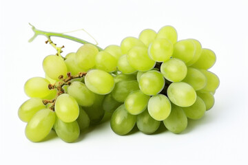 Green grape on a white background