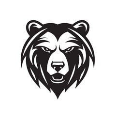 Bear in cartoon, doodle style. Isolated 2d vector illustration in logo, icon, sketch style, Eps 10, black and white. AI Generative