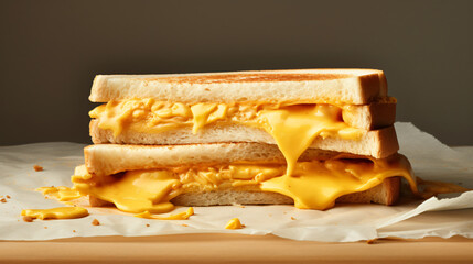 Cheese sandwich on paper