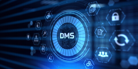 DMS Document management system business finance technology concept.