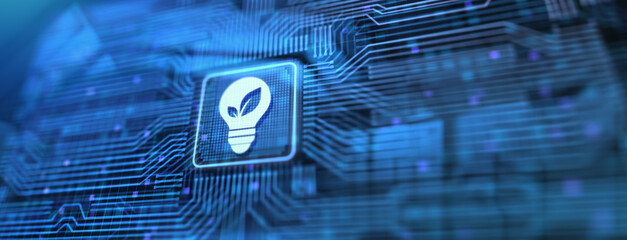 Green energy renewable eco saving ecology earth lean concept.