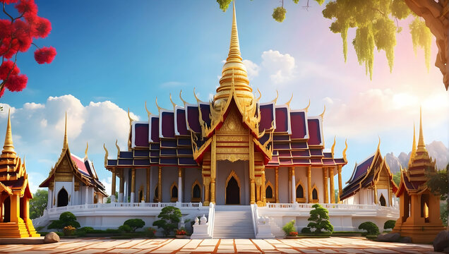 Grand Thai Temple Architecture
