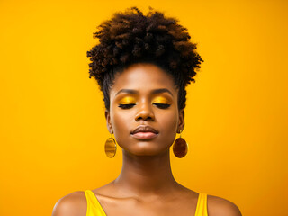 a woman with a radiant complexion - obrazy, fototapety, plakaty
