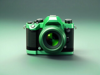 colorful 3d rendering camera isolated on gradient background. travel concept. minimal style with copy space.