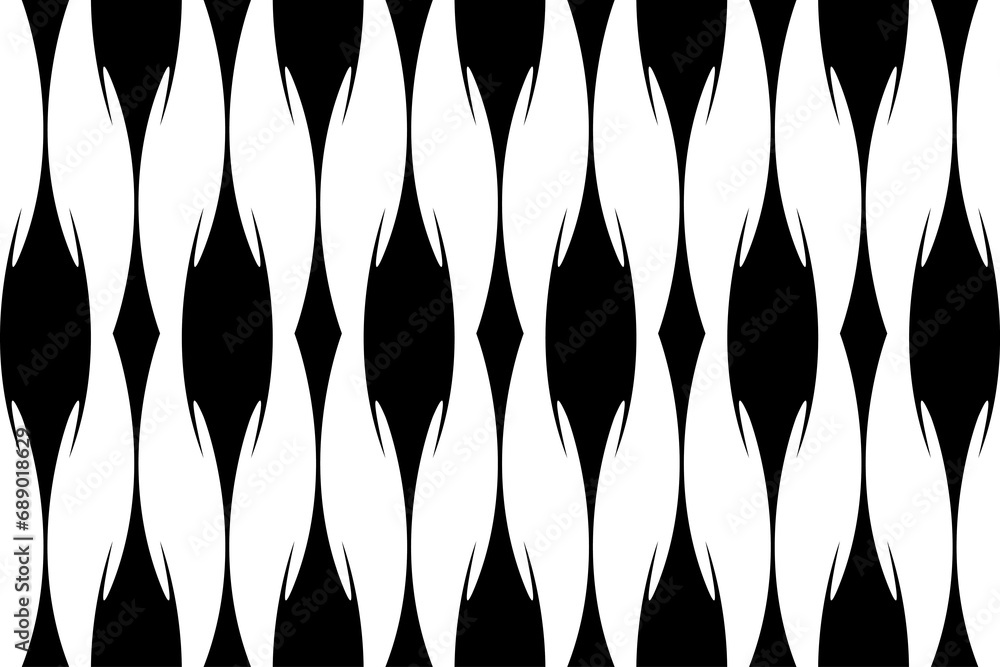 Poster vertical curve of regular pattern. design ink black on white background. design print for illustrati