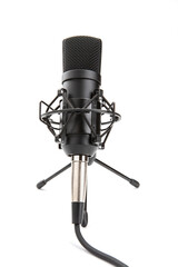 professional studio microphone isolated on white background